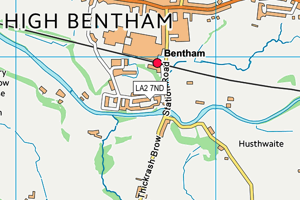 Bentham Playing Fields map (LA2 7ND) - OS VectorMap District (Ordnance Survey)