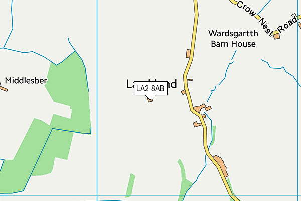 LA2 8AB map - OS VectorMap District (Ordnance Survey)