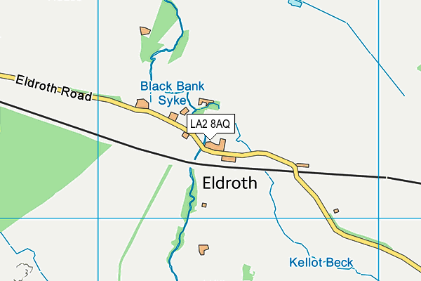 Eldroth Village Hall map (LA2 8AQ) - OS VectorMap District (Ordnance Survey)
