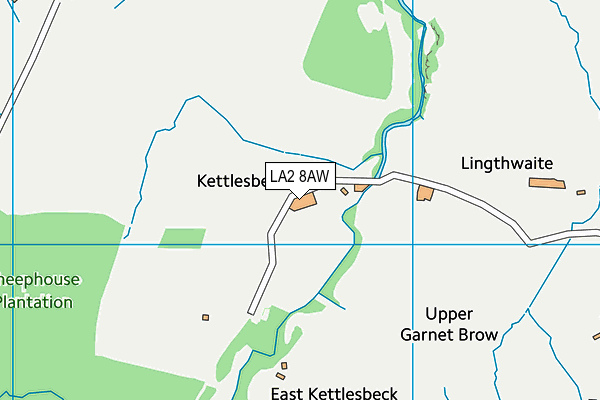 LA2 8AW map - OS VectorMap District (Ordnance Survey)