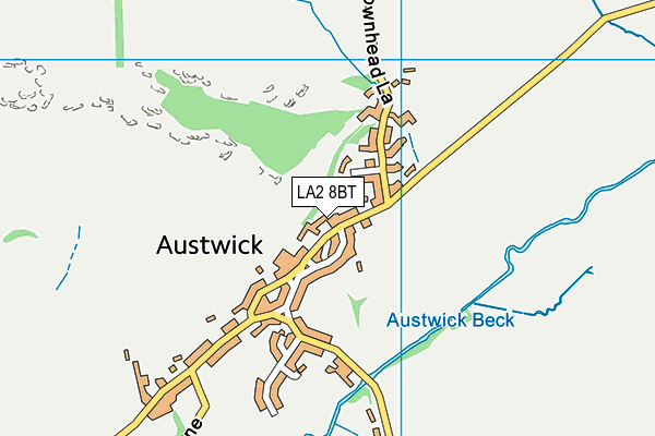 LA2 8BT map - OS VectorMap District (Ordnance Survey)