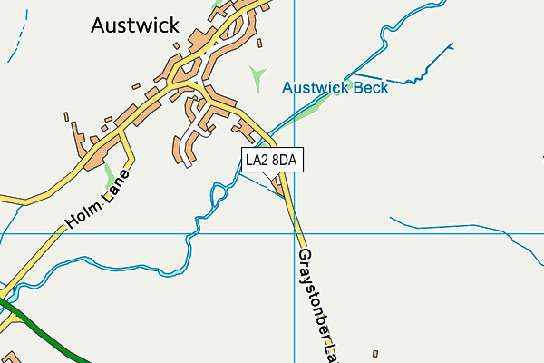 LA2 8DA map - OS VectorMap District (Ordnance Survey)
