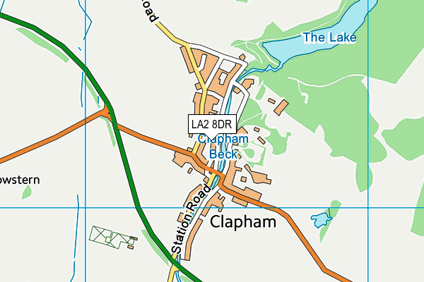 LA2 8DR map - OS VectorMap District (Ordnance Survey)
