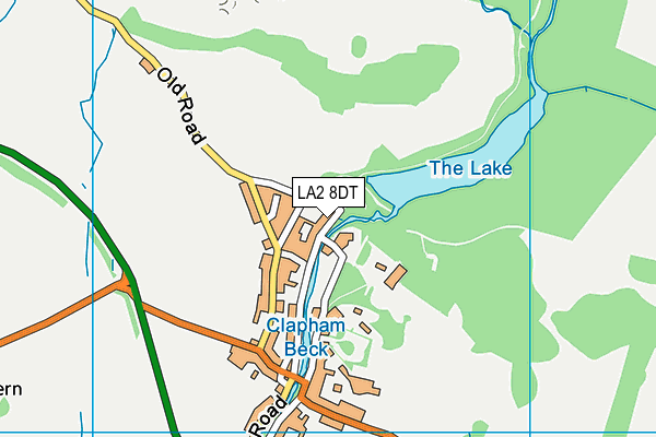 LA2 8DT map - OS VectorMap District (Ordnance Survey)