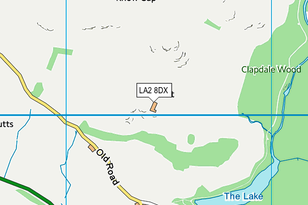 LA2 8DX map - OS VectorMap District (Ordnance Survey)