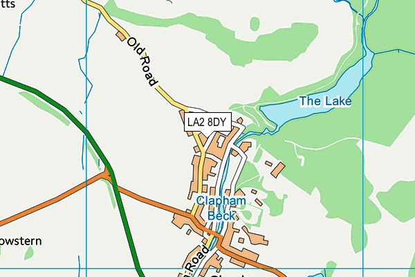 LA2 8DY map - OS VectorMap District (Ordnance Survey)