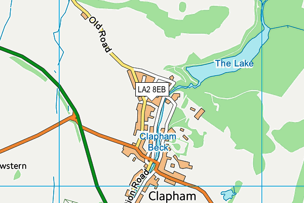 LA2 8EB map - OS VectorMap District (Ordnance Survey)