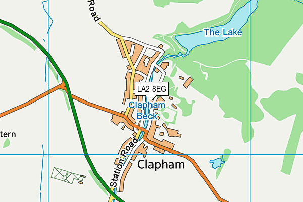 LA2 8EG map - OS VectorMap District (Ordnance Survey)