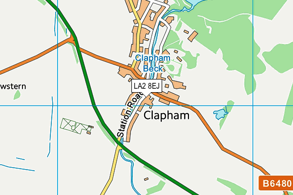 LA2 8EJ map - OS VectorMap District (Ordnance Survey)