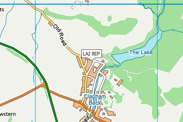 LA2 8EP map - OS VectorMap District (Ordnance Survey)