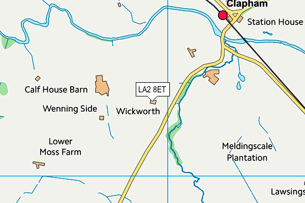 LA2 8ET map - OS VectorMap District (Ordnance Survey)