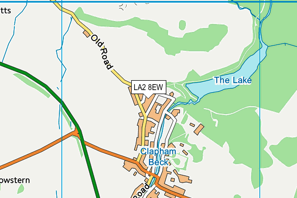 LA2 8EW map - OS VectorMap District (Ordnance Survey)