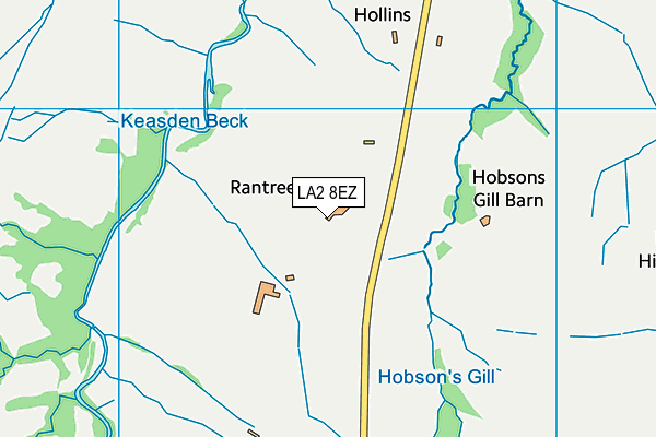 LA2 8EZ map - OS VectorMap District (Ordnance Survey)
