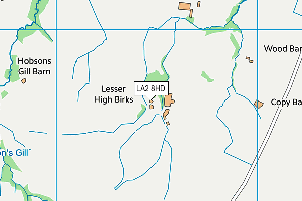 LA2 8HD map - OS VectorMap District (Ordnance Survey)