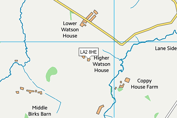 LA2 8HE map - OS VectorMap District (Ordnance Survey)