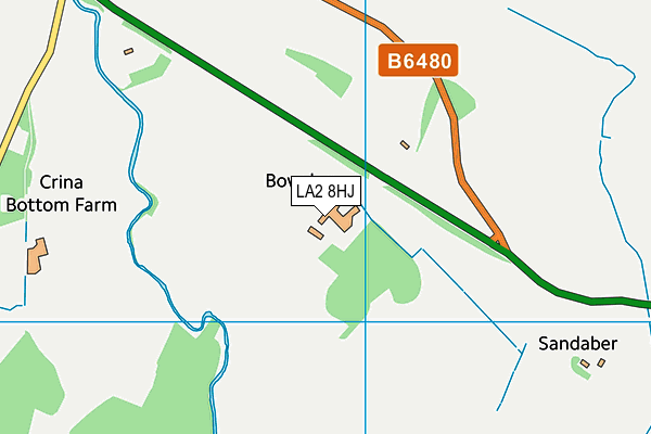 LA2 8HJ map - OS VectorMap District (Ordnance Survey)