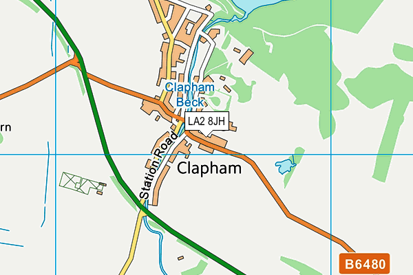LA2 8JH map - OS VectorMap District (Ordnance Survey)