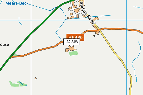 LA2 8JW map - OS VectorMap District (Ordnance Survey)