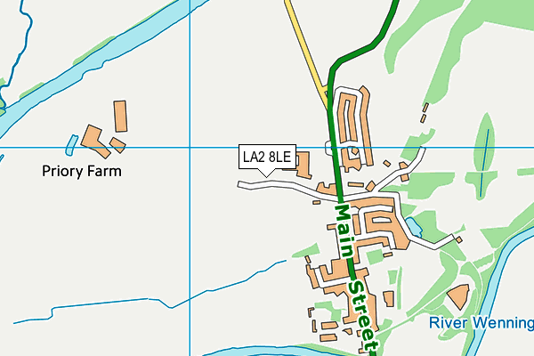 LA2 8LE map - OS VectorMap District (Ordnance Survey)