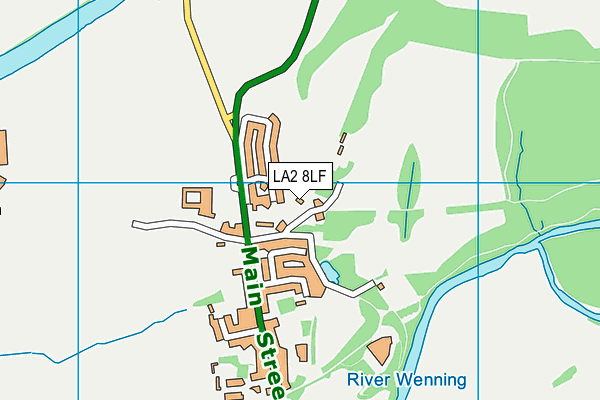 LA2 8LF map - OS VectorMap District (Ordnance Survey)