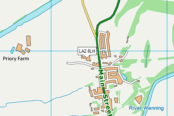 LA2 8LH map - OS VectorMap District (Ordnance Survey)