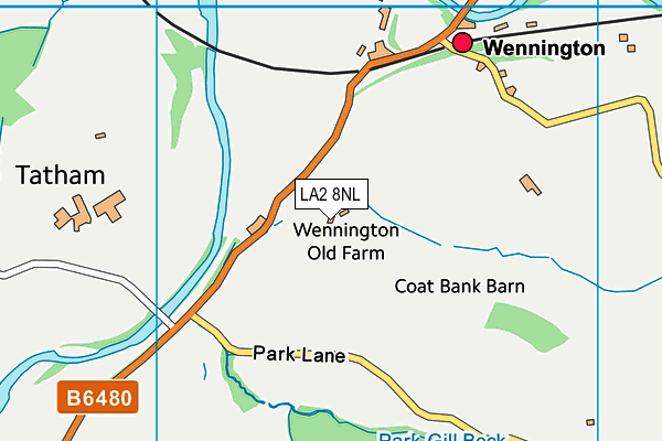 LA2 8NL map - OS VectorMap District (Ordnance Survey)