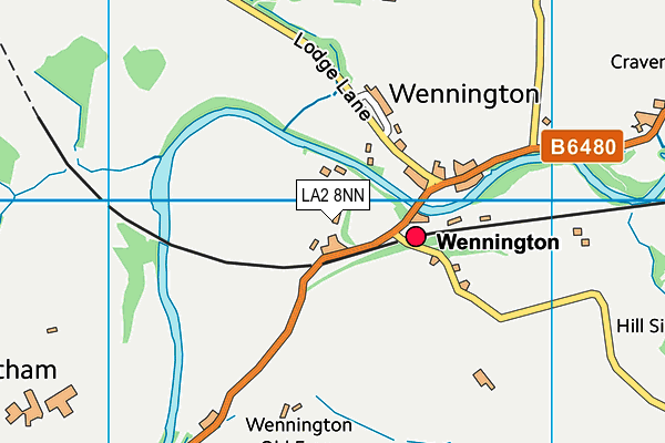 LA2 8NN map - OS VectorMap District (Ordnance Survey)