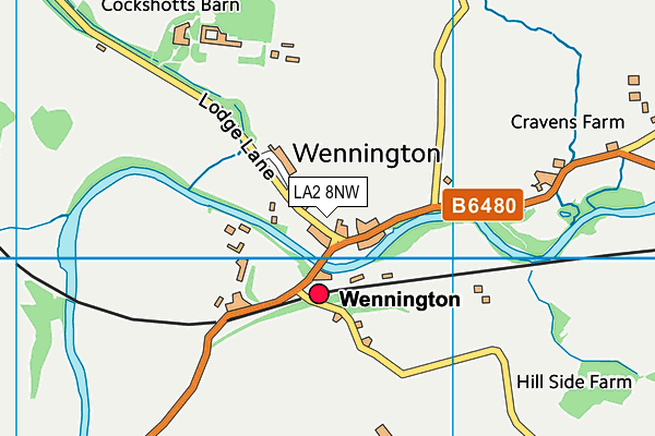 LA2 8NW map - OS VectorMap District (Ordnance Survey)