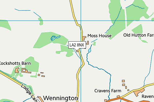 LA2 8NX map - OS VectorMap District (Ordnance Survey)
