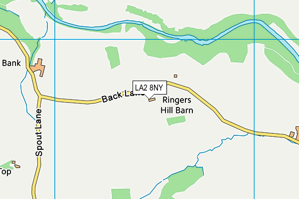 LA2 8NY map - OS VectorMap District (Ordnance Survey)