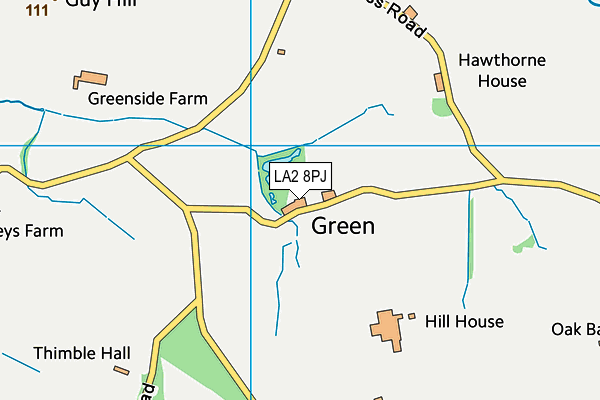 LA2 8PJ map - OS VectorMap District (Ordnance Survey)