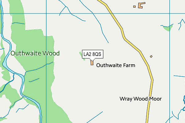 LA2 8QS map - OS VectorMap District (Ordnance Survey)