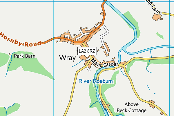 LA2 8RZ map - OS VectorMap District (Ordnance Survey)