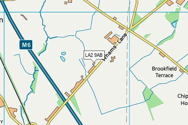 LA2 9AB map - OS VectorMap District (Ordnance Survey)