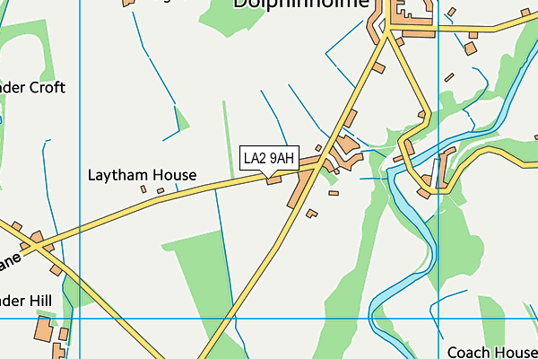 LA2 9AH map - OS VectorMap District (Ordnance Survey)