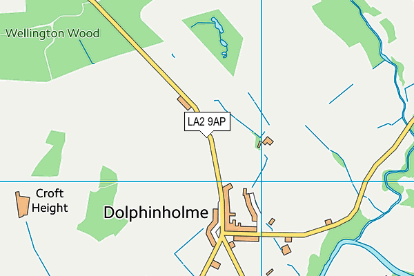 LA2 9AP map - OS VectorMap District (Ordnance Survey)