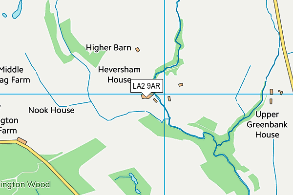 LA2 9AR map - OS VectorMap District (Ordnance Survey)