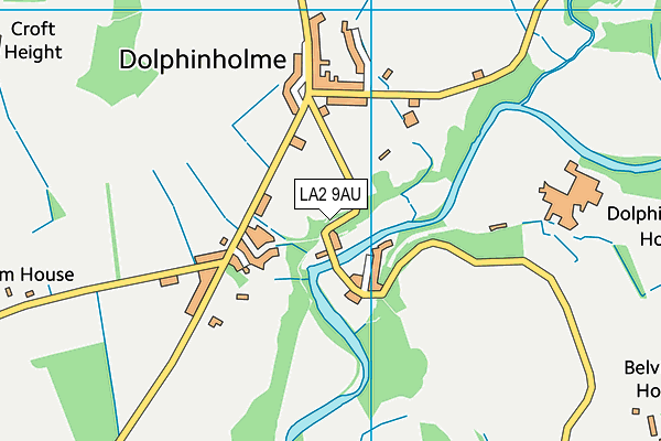 LA2 9AU map - OS VectorMap District (Ordnance Survey)