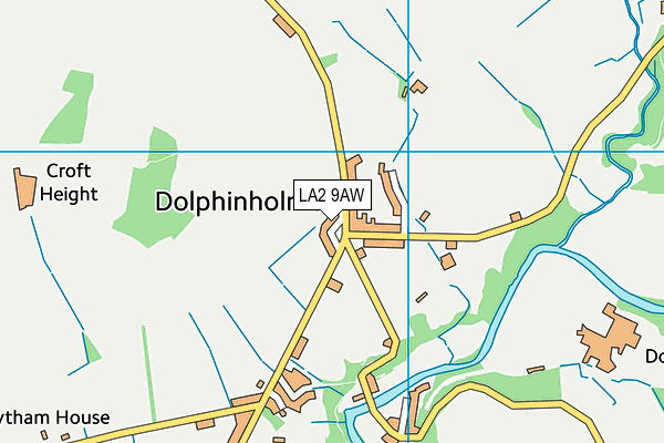 LA2 9AW map - OS VectorMap District (Ordnance Survey)
