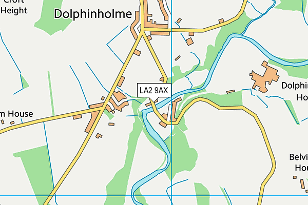 LA2 9AX map - OS VectorMap District (Ordnance Survey)