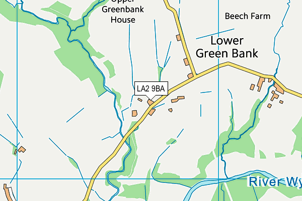 LA2 9BA map - OS VectorMap District (Ordnance Survey)