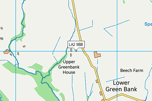 LA2 9BB map - OS VectorMap District (Ordnance Survey)