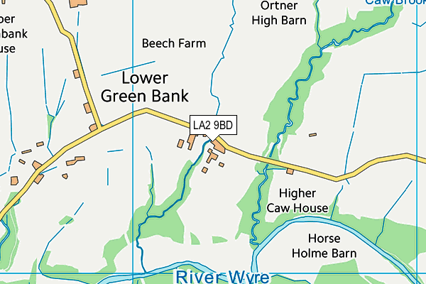 LA2 9BD map - OS VectorMap District (Ordnance Survey)