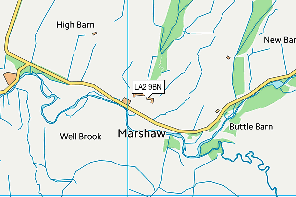 LA2 9BN map - OS VectorMap District (Ordnance Survey)