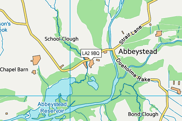 Cawthorne's Endowed School map (LA2 9BQ) - OS VectorMap District (Ordnance Survey)