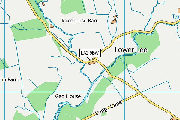 LA2 9BW map - OS VectorMap District (Ordnance Survey)