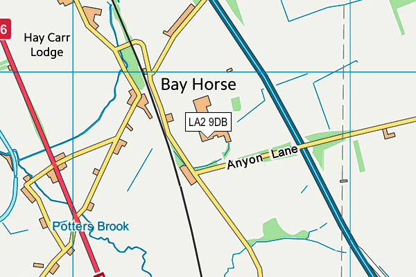 LA2 9DB map - OS VectorMap District (Ordnance Survey)