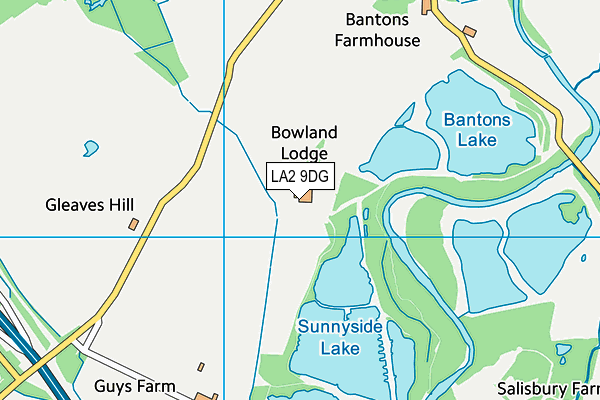 LA2 9DG map - OS VectorMap District (Ordnance Survey)