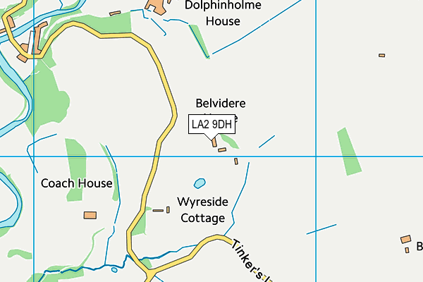 LA2 9DH map - OS VectorMap District (Ordnance Survey)