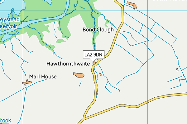 LA2 9DR map - OS VectorMap District (Ordnance Survey)